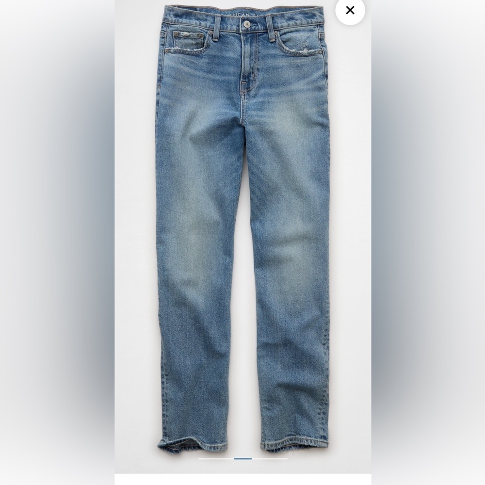 American Eagle Stretch Super High-Waisted Ankle
Straight Jean